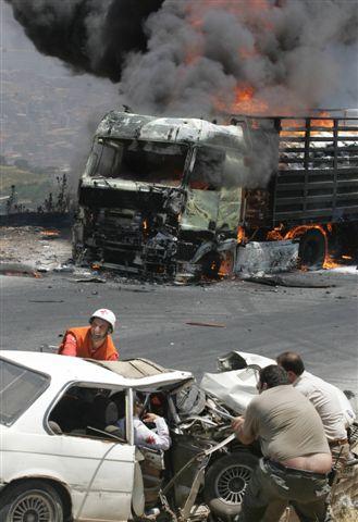 same wounded women and aids truk burning afp